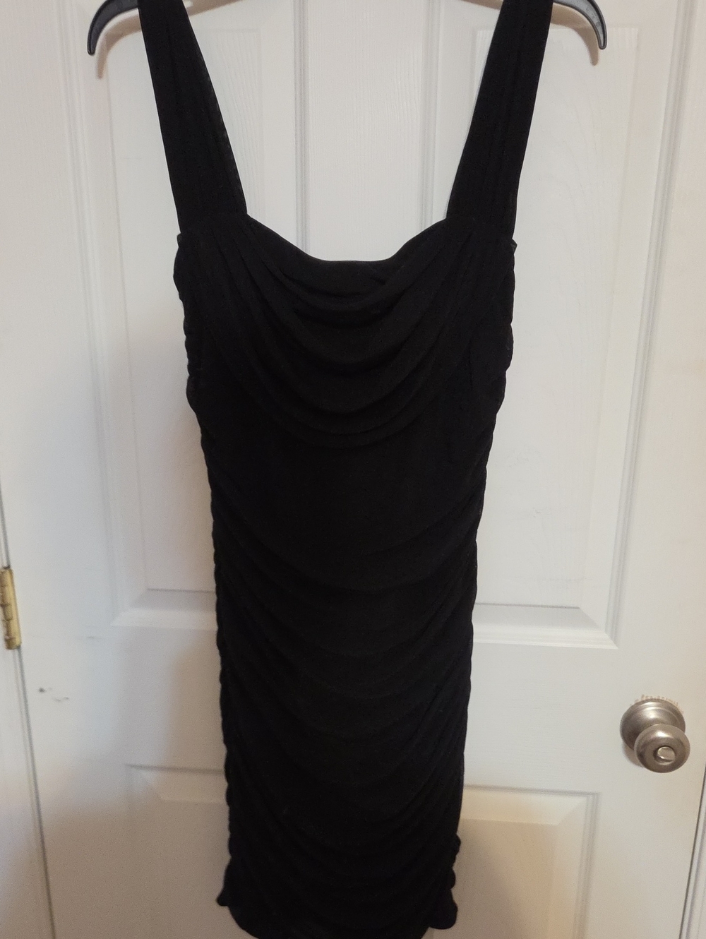 Black Ruched Tank Mini Dress - Sleek Evening Staple